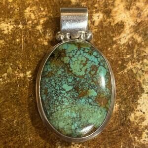 EXEX Claudia Agudelo Pendant Sterling Silver & Turquoise Signed